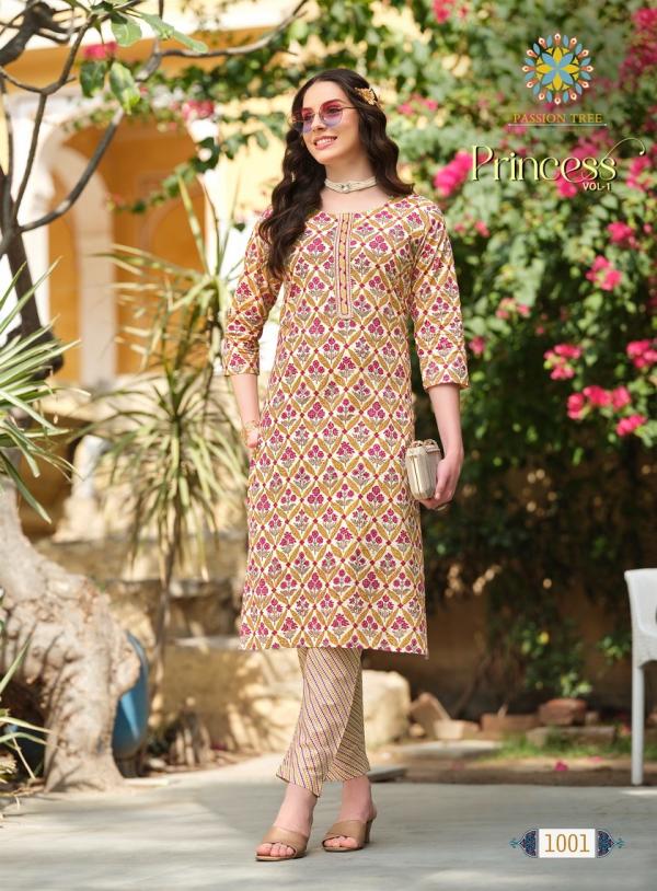 Princess Vol 1 By Passion Tree Cotton Kurti With Bottom Collection